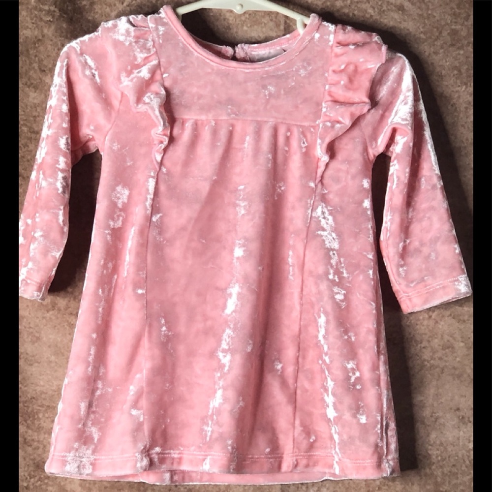 Healthtex Velour Light Pink Dress 12 months